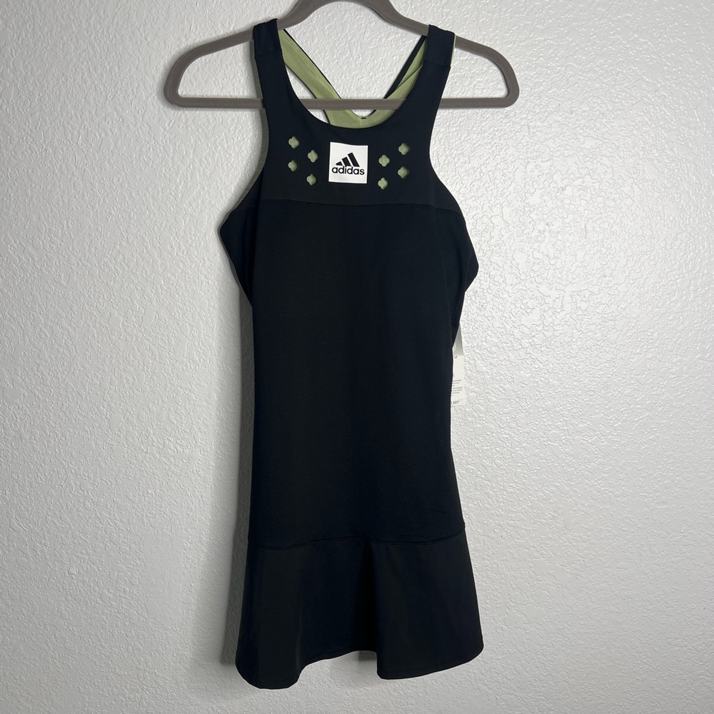 NWT Adidas Black and Green Athletic Dress Size Medium
